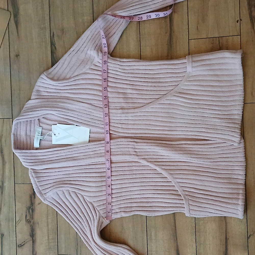New Verve Ami Women's Pale Mauve Long Sleeves Cardigan Sweater With Pockets - Picture 17 of 17